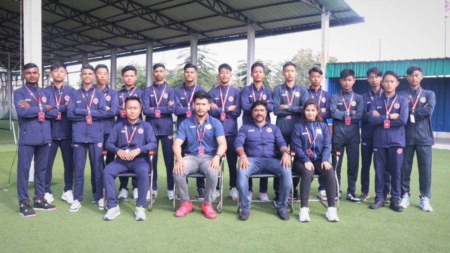 The Nagaland U-16 boys team for the upcoming Vijay Merchant Trophy.